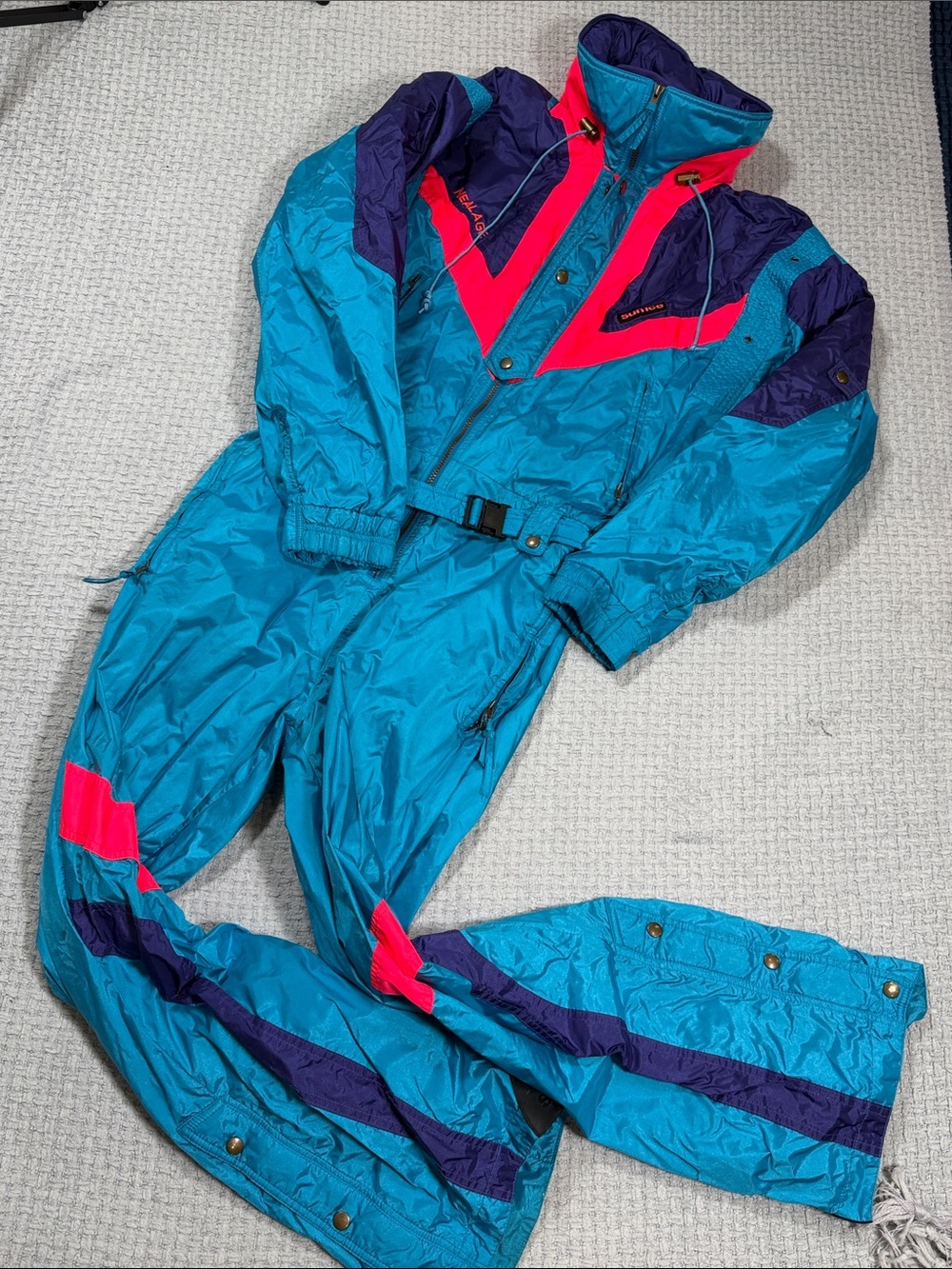 Bad A$$ Vintage Ski Snowsuit onesie 1989-90  Sun Ice Mens Size ML